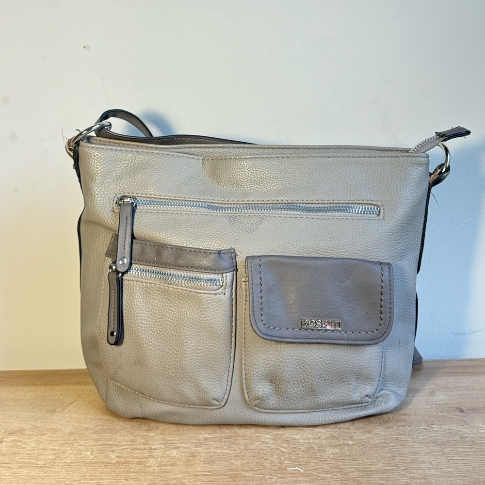 Rosetti Gray Crossbody Bag with Pockets - Picture 3 of 7